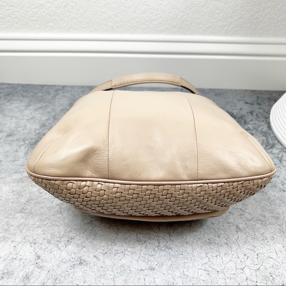 Coach Kristin Woven Light Pink Leather Hobo Bag Zip - Picture 3 of 8